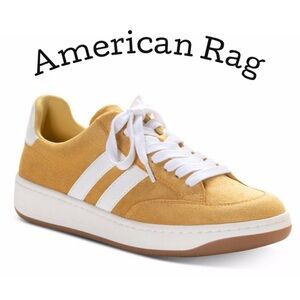 American Rag Shaley Yellow & White Lace Up Sneakers Size 7M